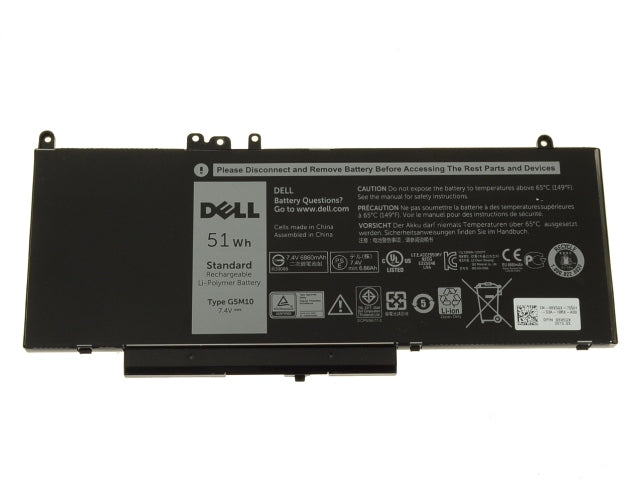 Original Dell G5M10 51Wh 7.4V Replacement Laptop Battery for Dell G5 15 5590/5587 - Long-Lasting Power for Gaming, Work & Travel