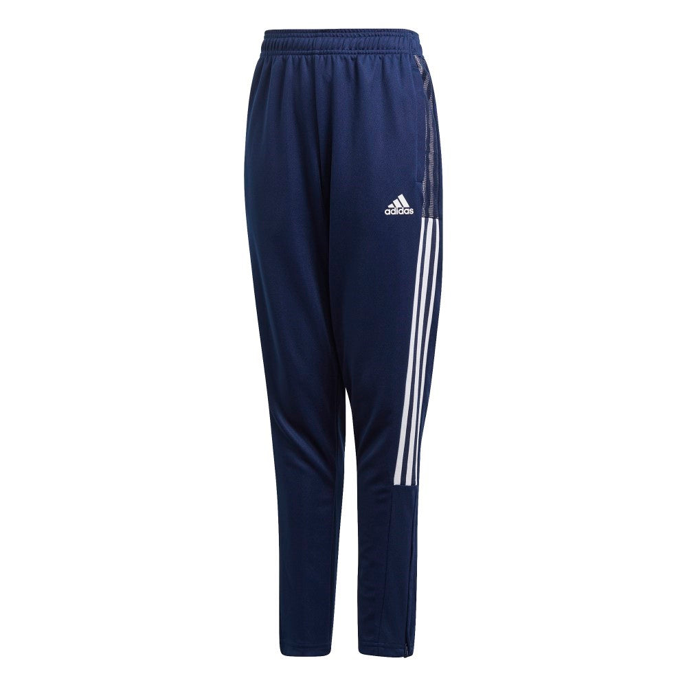 Adidas Youth Tiro 21 Training Pants - Navy/White - Comfortable Soccer Track Pants for Boys & Girls - Perfect for Sports, Gym & Casual Wear