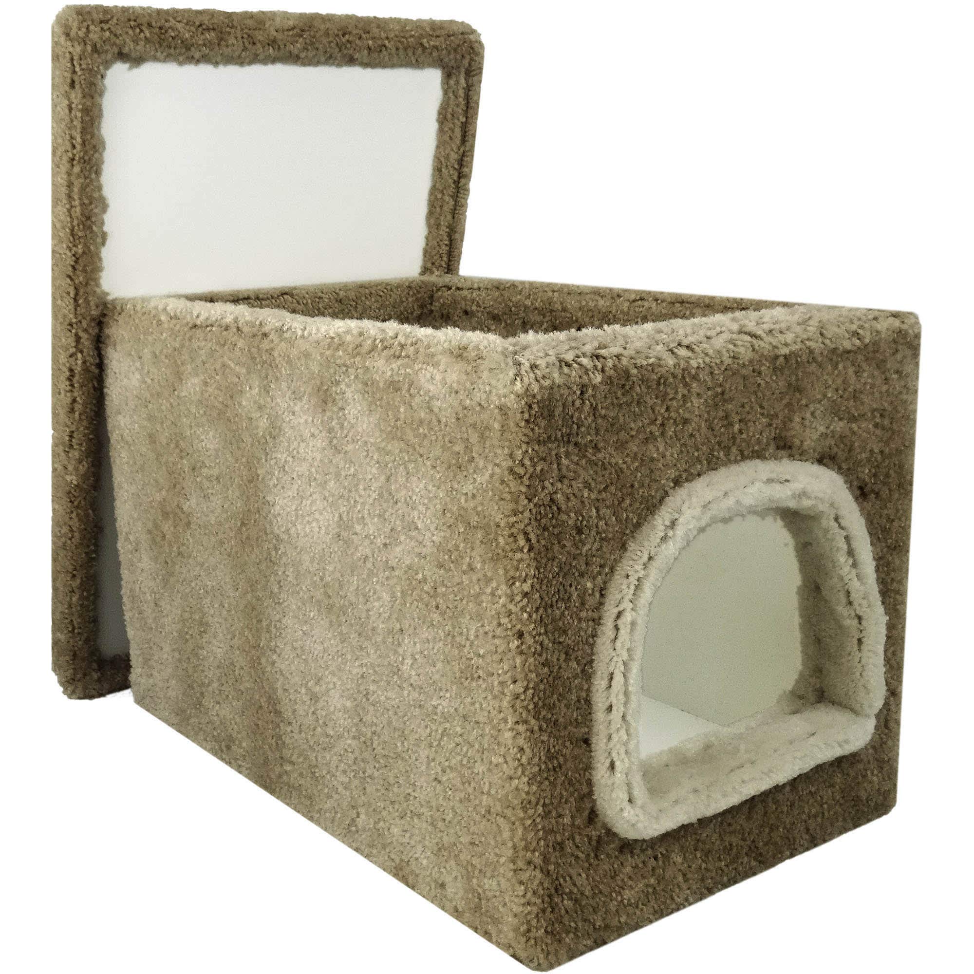 Premium Cat Litter Box Enclosure - Modern Brown Wooden Cat Condo with Odor Control | Perfect for Small Spaces & Multi-Cat Homes | Stylish Furniture-Style Solution for Living Rooms & Bedrooms