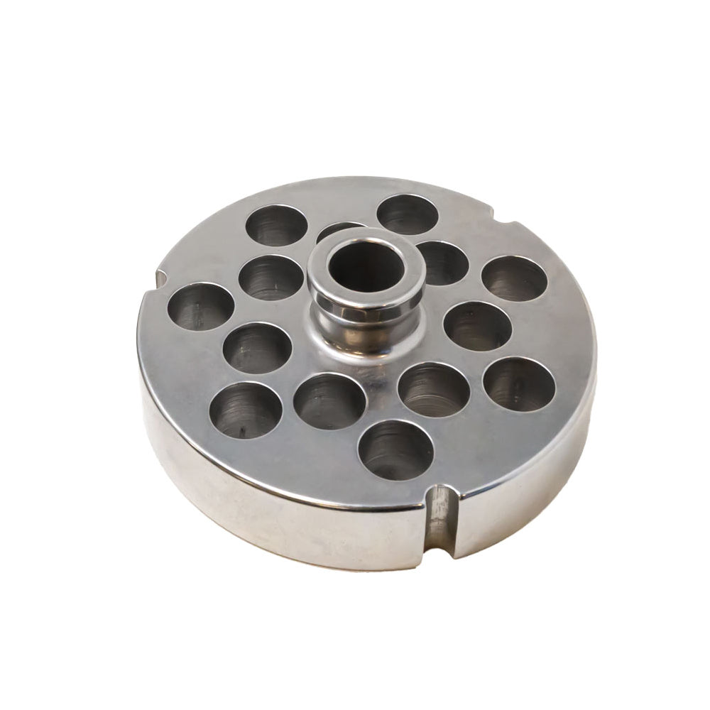 52 Gauge Stainless Steel Machine Plate with Hub & Triple Notch - 5 1/8