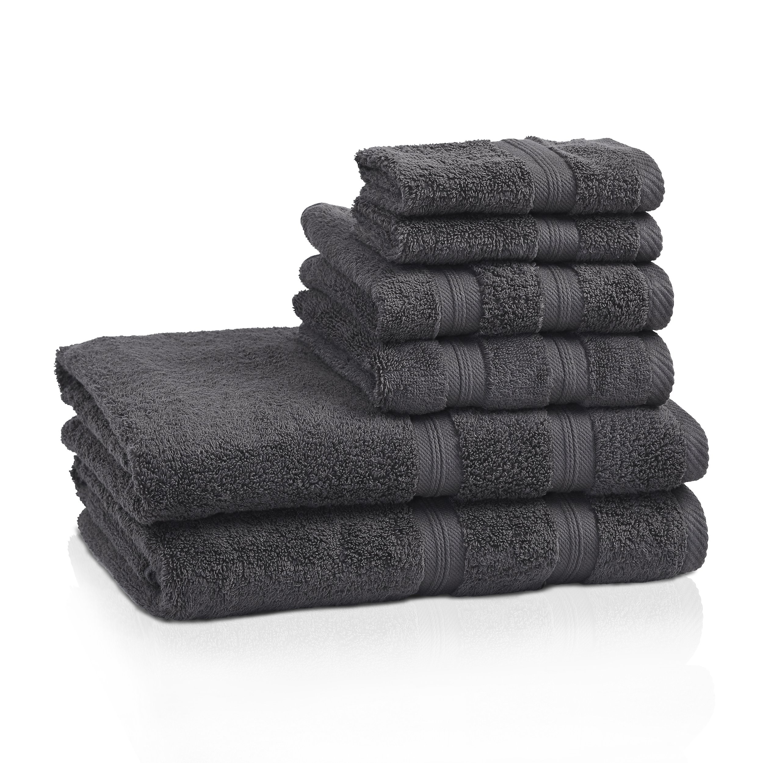 Premium 100% Crimson Cotton Bath Towel Set - 6-Piece Luxury Towels (2 Bath 30x54, 2 Hand 16x30, 2 Face 13x13) | Ultra Absorbent & Soft for Spa, Bathroom & Guest Use