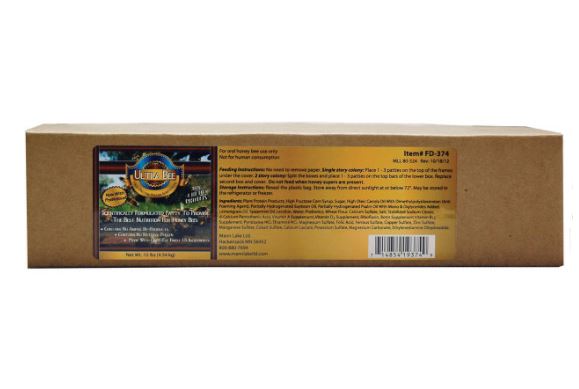 Ultra Bee High Protein Pollen Substitute Patties for Bees - 10 Pack | Bee Food Supplement for Hive Health & Honey Production | Perfect for Beekeeping, Winter Feeding & Colony Growth