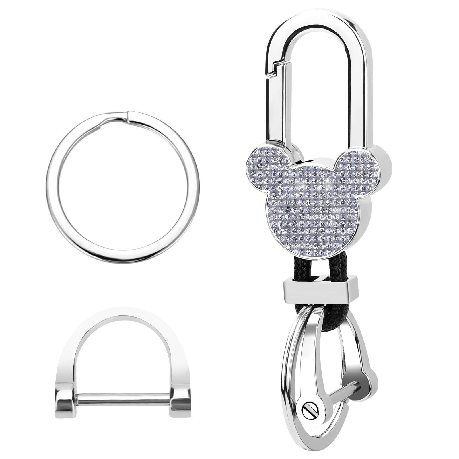 Cute Car Keychain for Men & Women - 2 Extra Key Rings | Gift & Travel