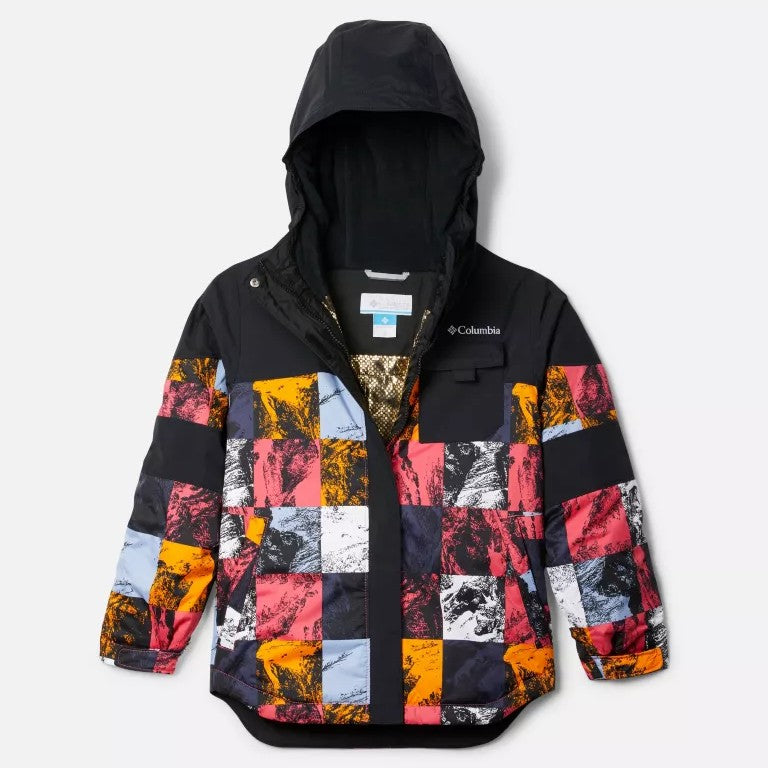 Columbia Bright Geranium Print Mighty Mogul II Jacket - Waterproof Hiking Jacket for Women, Lightweight Outdoor Windbreaker with Hood - Perfect for Camping, Trail Running & Mountain Adventures