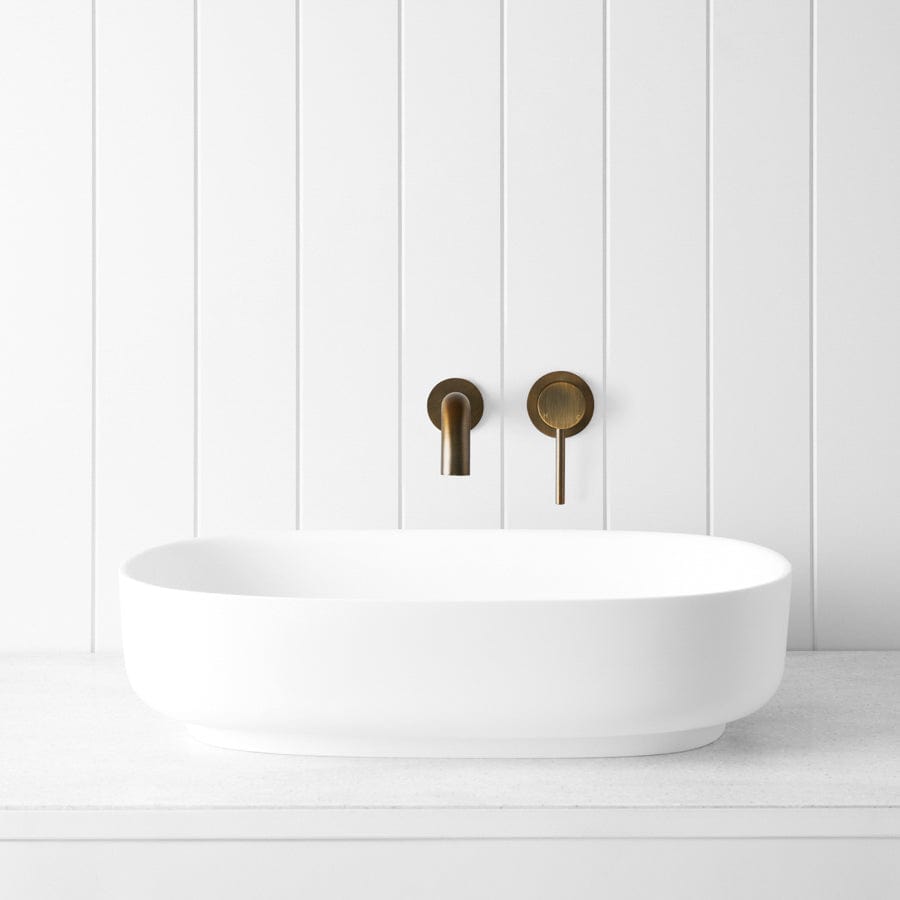 Premium Matte White Above Counter Oval Bathroom Sink - Modern Farmhouse Vanity Basin for Bathroom & Powder Room Renovation