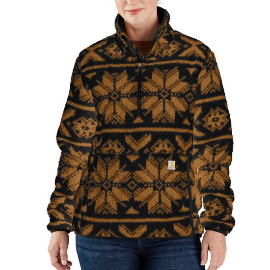 Carhartt Women's Loose Fit Fleece Pullover Hoodie Sweatshirt - Soft Warm Winter Jacket for Outdoor Work & Casual Wear (Style 106470)