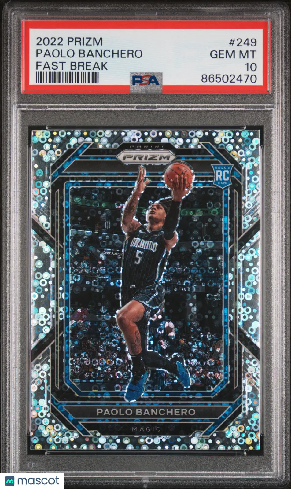 2022 Panini Prizm Basketball Paolo Banchero Rookie Card Fast Break PSA 10 Gem Mint - Perfect for NBA Collectors and Basketball Card Investors