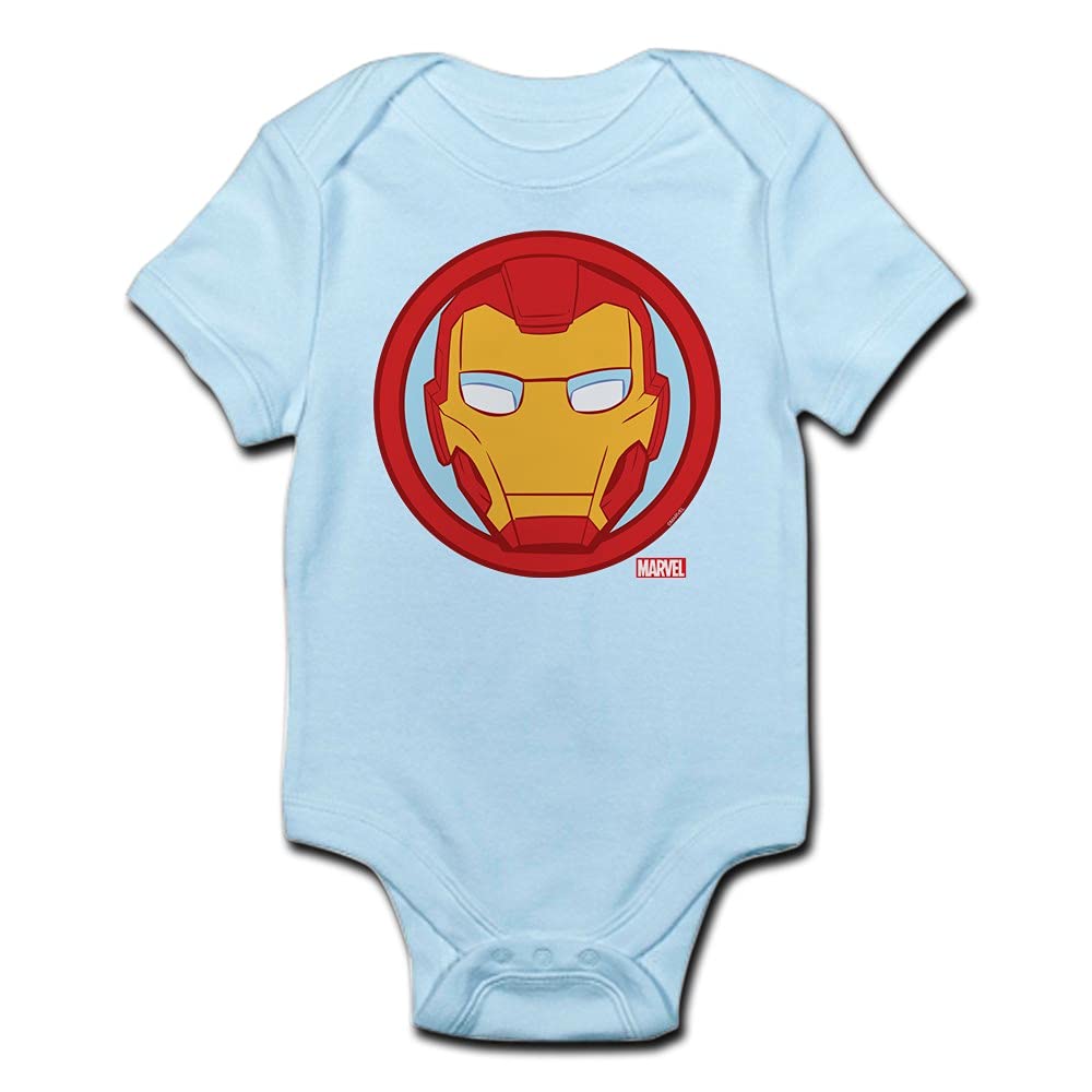 Iron Man Icon Cute Infant Bodysuit - Marvel Superhero Baby Romper for Boys & Girls - Perfect for Playtime, Photos & Superhero-Themed Parties