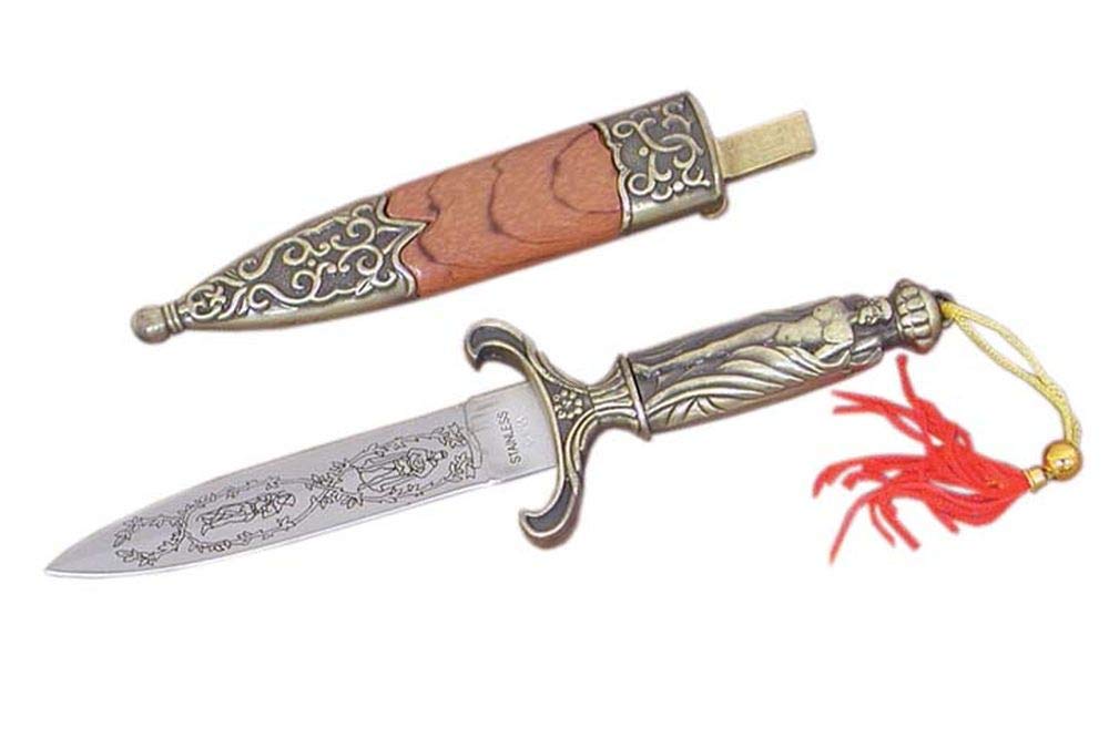 Authentic Mongolian Boot Dagger - Handcrafted Carbon Steel Blade with Leather Sheath - Perfect for Outdoor Survival, Hunting & Collection | Szco Supplies