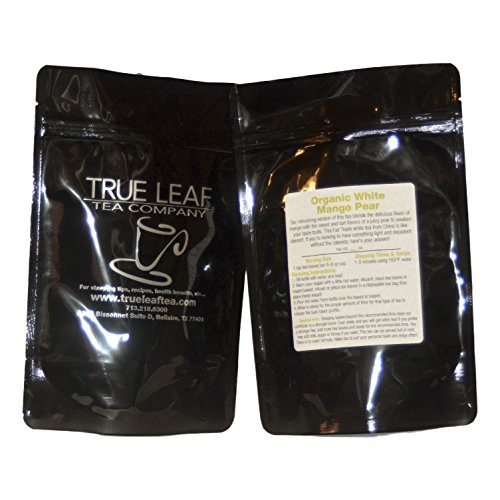 Organic White Mango Pear Tea by True Leaf - 1 LB Loose Leaf Tea | Premium Herbal Tea for Relaxation, Iced Tea & Gift Giving