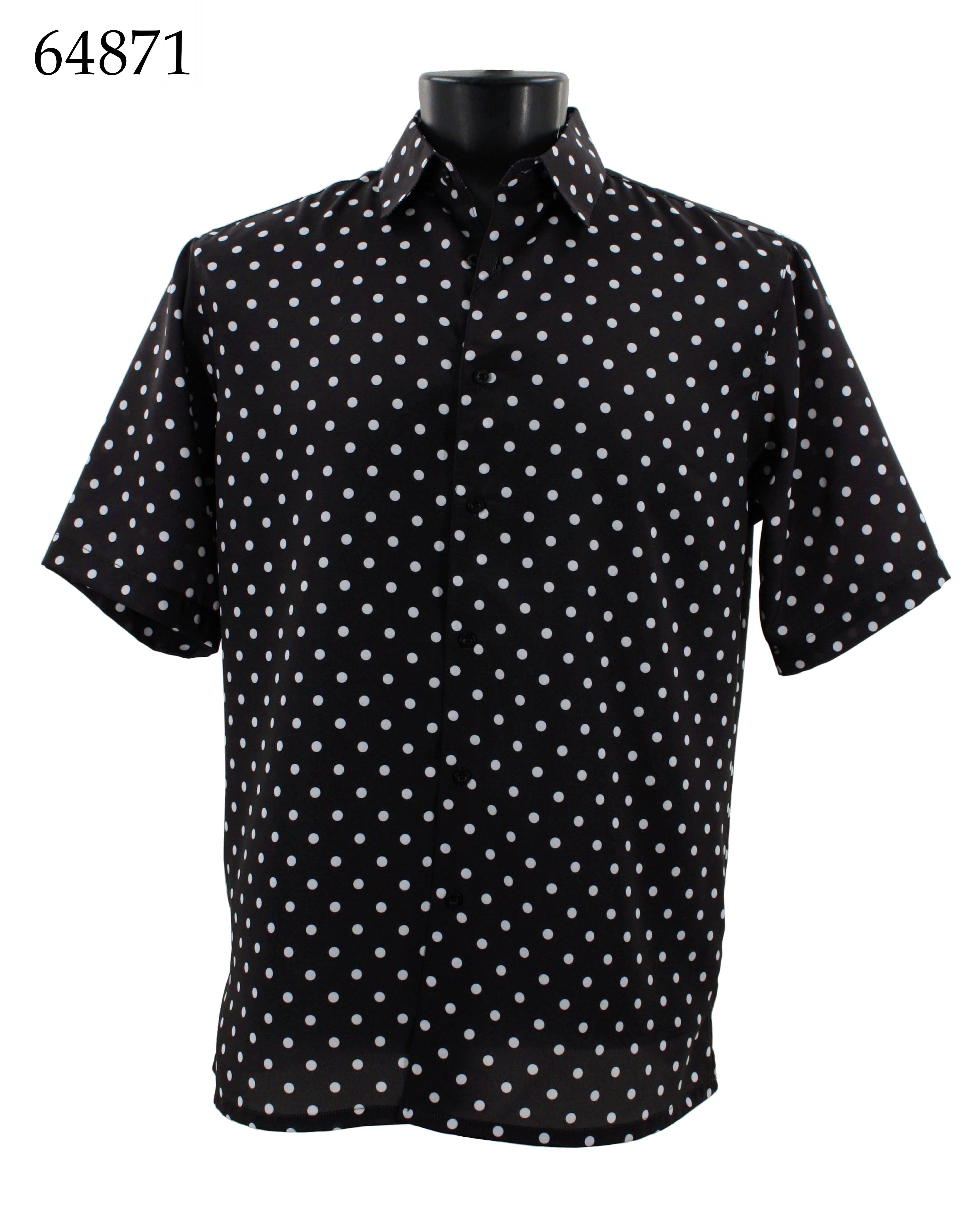 Bassiri Men's Short Sleeve Casual Shirt 64871 - Comfortable Summer Wear for Outdoor Activities & Office
