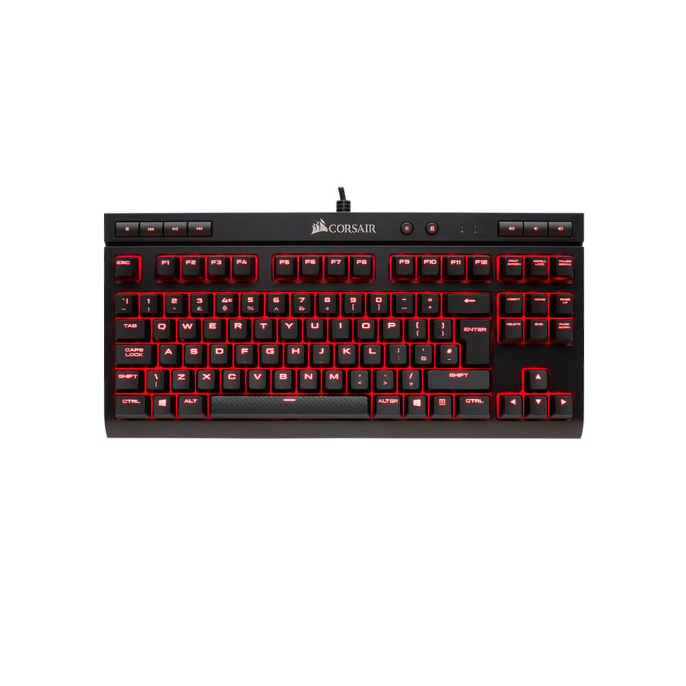 Corsair K63 Compact Mechanical Gaming Keyboard with Cherry MX Red Switches - Perfect for PC Gaming & Typing