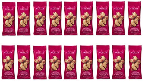 Sahale Snacks Cashew Pomegranate Vanilla Glazed Nut Mix - 1.5oz (18 Pack) | Healthy On-The-Go Snacks for Hiking, Office & Travel