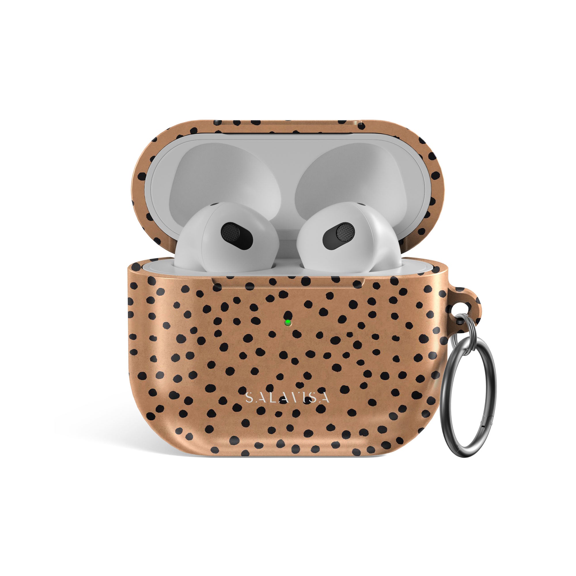 Stylish Burnt Orange Polka Dot AirPods Case - Trendy Protective Cover for AirPods 1/2/3 & Pro - Perfect for Travel, Workouts & Everyday Use