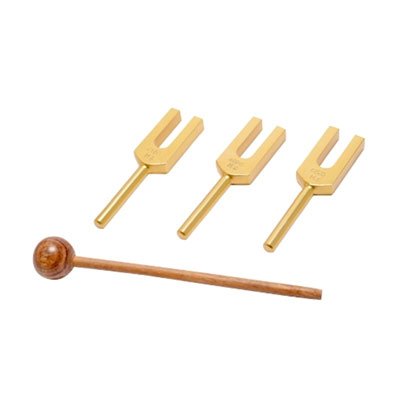 Gold Plated Angel Tuning Forks for Healing & Sound Therapy | Chakra Balancing & Meditation Tools