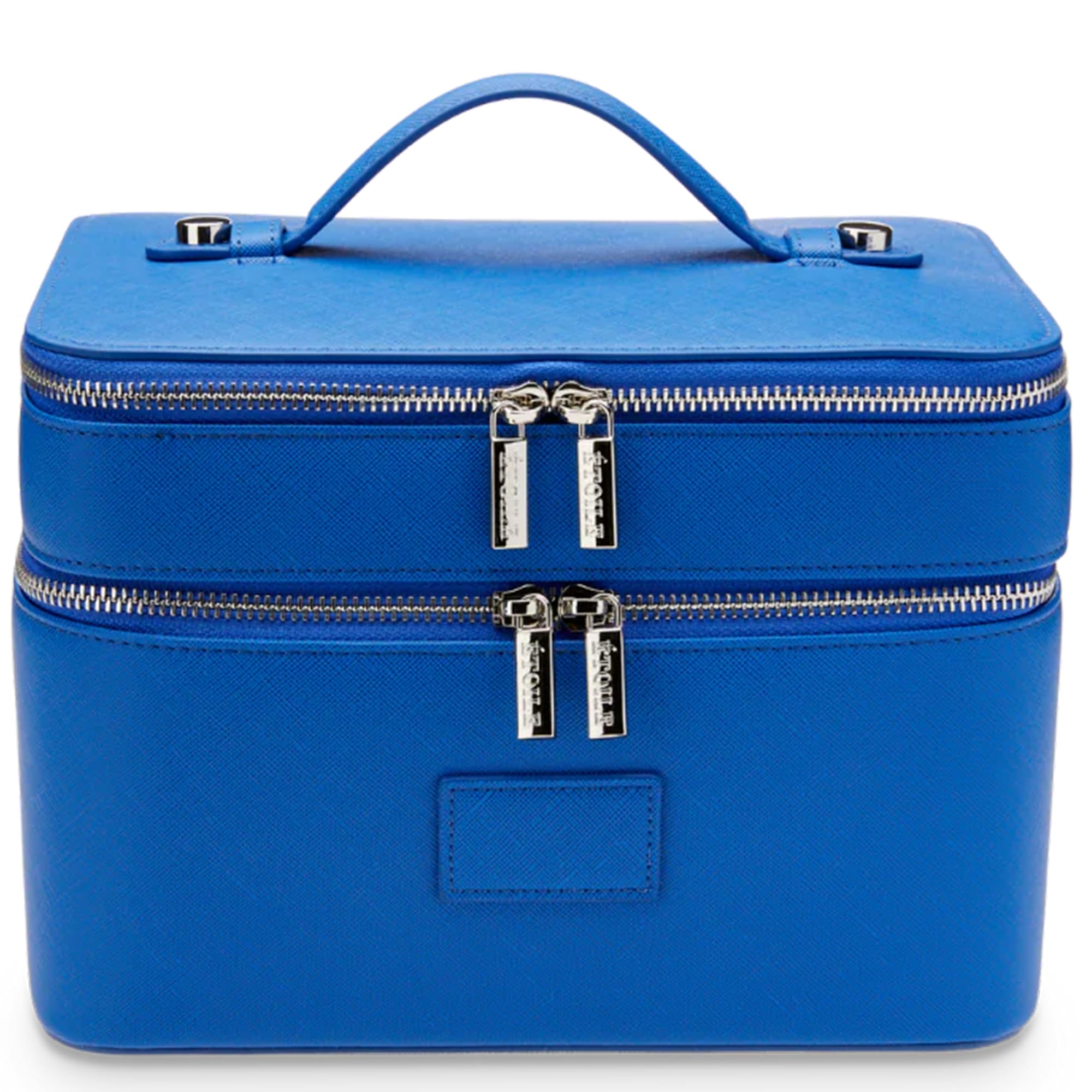 ETOILE Duo Vanity Case Cobalt - Large Travel Makeup Bag Organizer with Removable Divider & Mirror | Perfect for Makeup Storage & Travel Essentials | Great for Vacation, Business Trips & Daily Use
