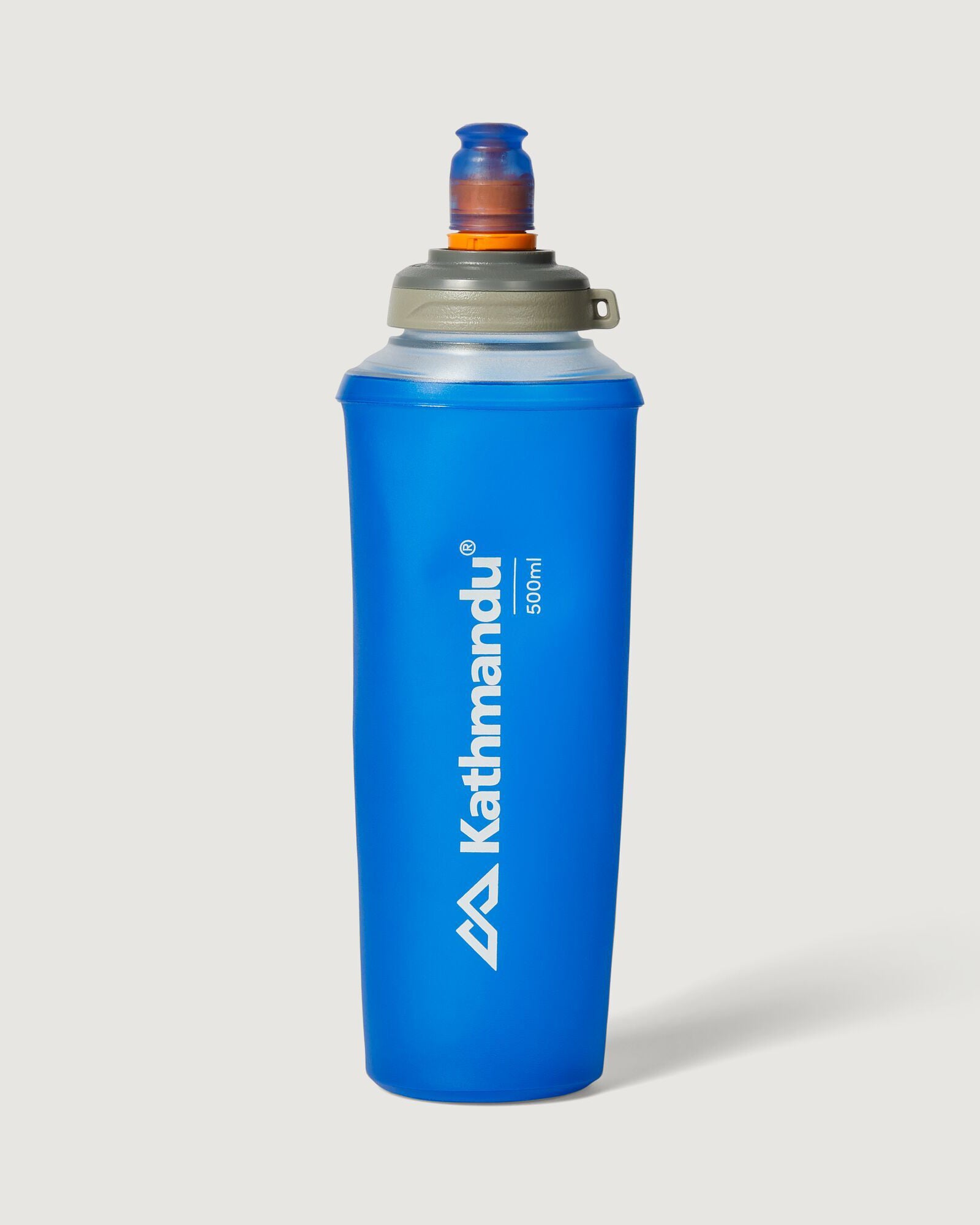 500ml Soft Flask - Lightweight Collapsible Water Bottle for Hiking, Running & Outdoor Activities - BPA Free & Leak Proof - Blue