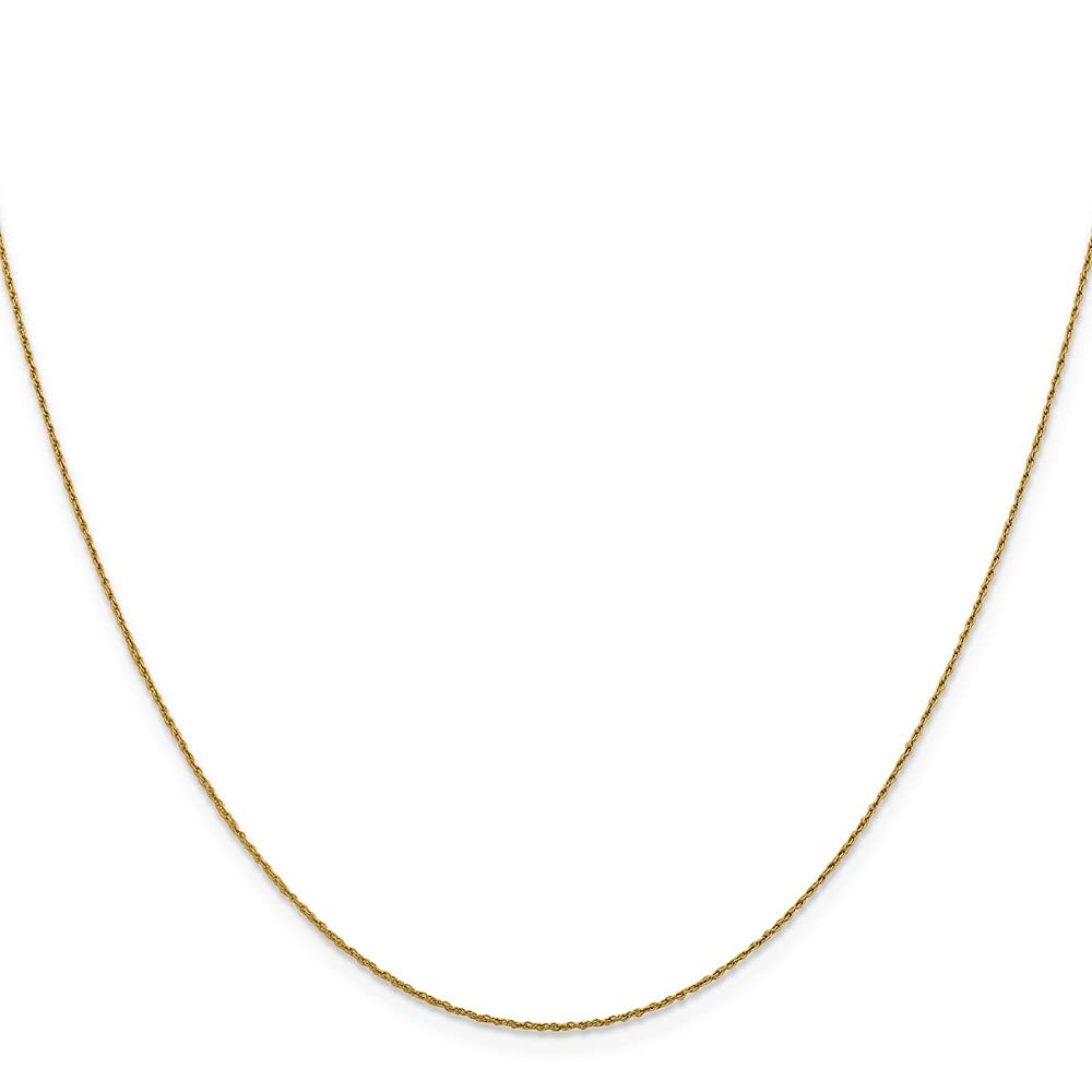 14K Yellow Gold 0.8mm Rope Chain Necklace for Women - Dainty & Elegant Fine Jewelry for Everyday Wear, Gifts & Special Occasions