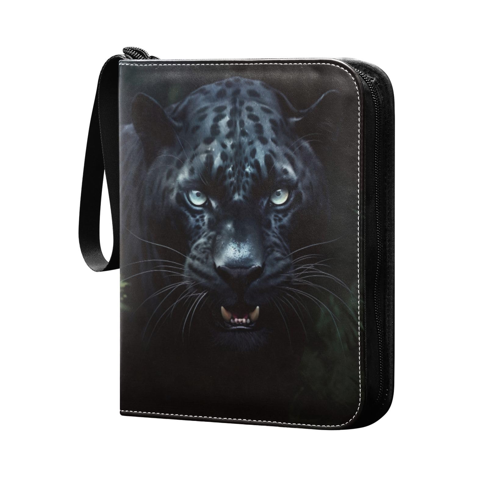 Qilmy 400 Pocket PU Leather Trading Card Binder - Collector Album for Sports & Game Cards with Flowers & Skull Design | Perfect for Organizing, Storing & Displaying Your Valuable Card Collection