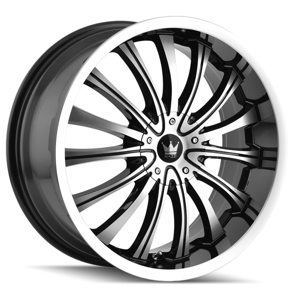 MAZZI Hype 351 Black Face Machined Lip 18x7.5 5-100/5-114.3 40mm Offset 72.62mm Hub Alloy Wheel - Perfect for Tuner Cars, Sports Sedans & Custom Builds
