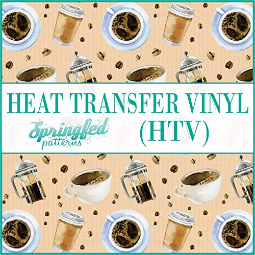 COFFEE Pattern #3 HTV Heat Transfer Vinyl 12