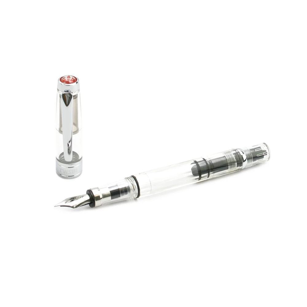 TWSBI Diamond 580 Clear Fountain Pen - Premium Transparent Ink Pen for Writing, Journaling & Calligraphy - Perfect for Office, School & Gift Giving