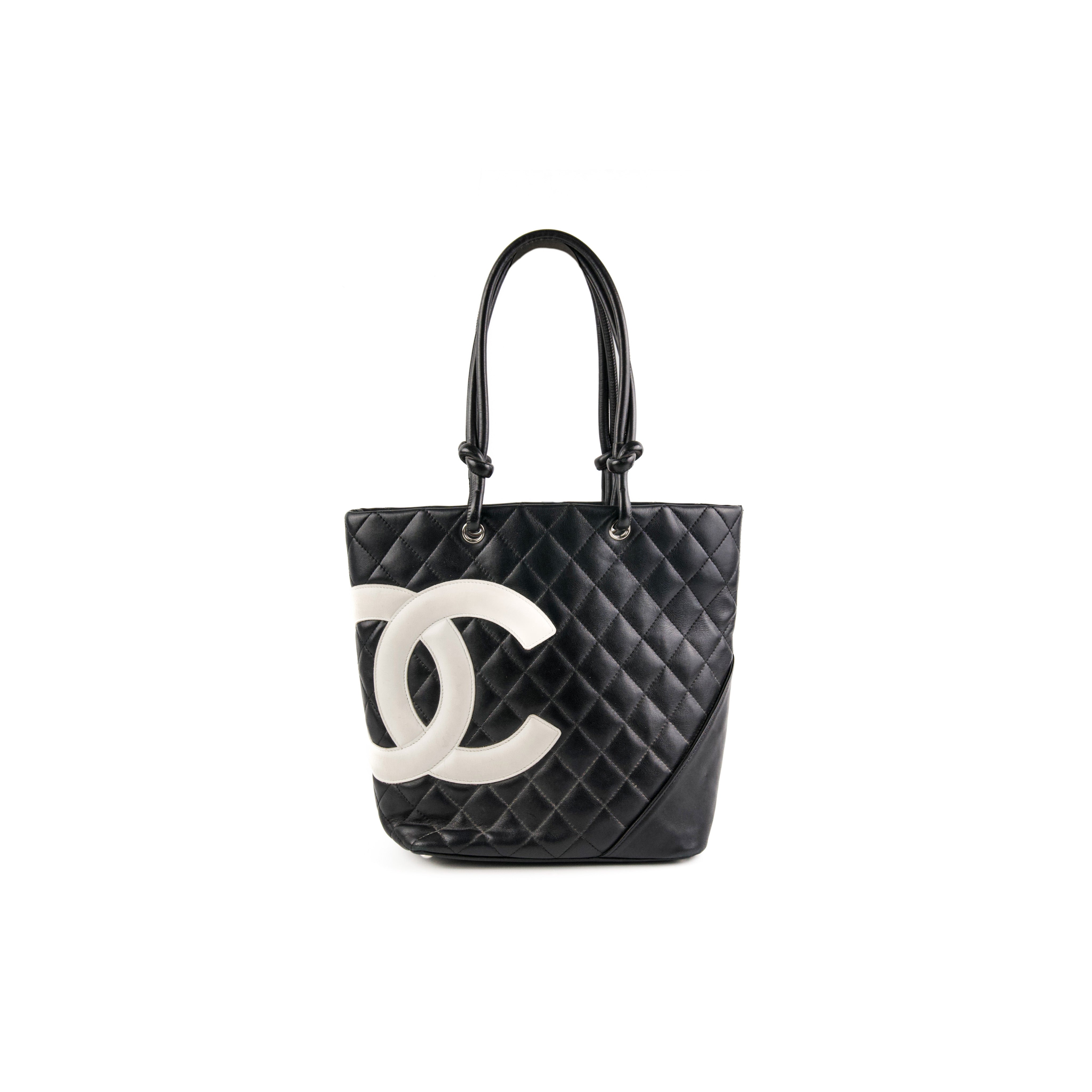 Chanel Cambon Black Leather Tote Bag for Women - Luxury Designer Handbag for Work, Travel & Everyday Use