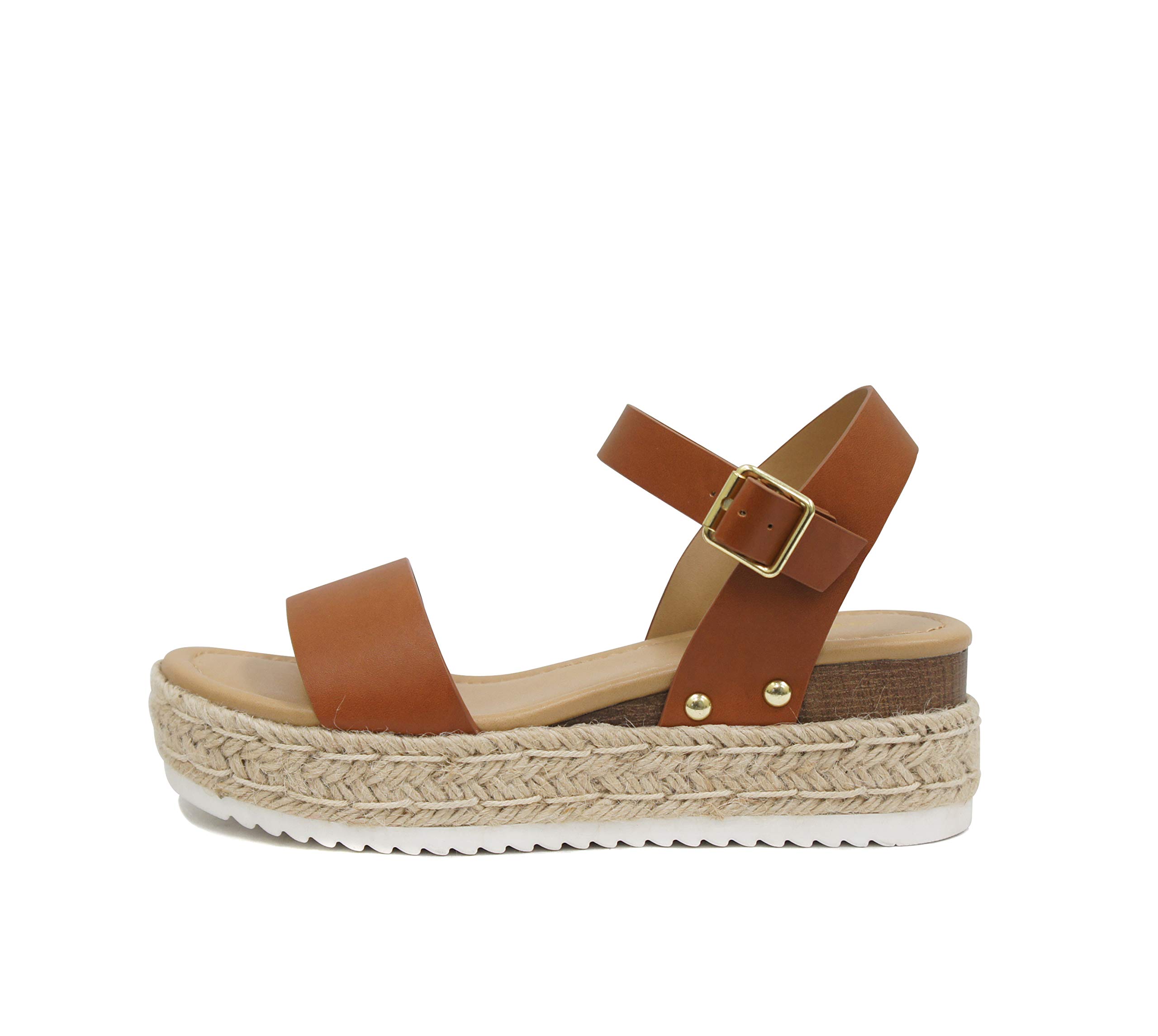 Women's Open Toe Ankle Strap Platform Espadrille Sandals - Comfortable Summer Wedge Shoes with Adjustable Buckle | Perfect for Beach, Vacation, and Casual Outings