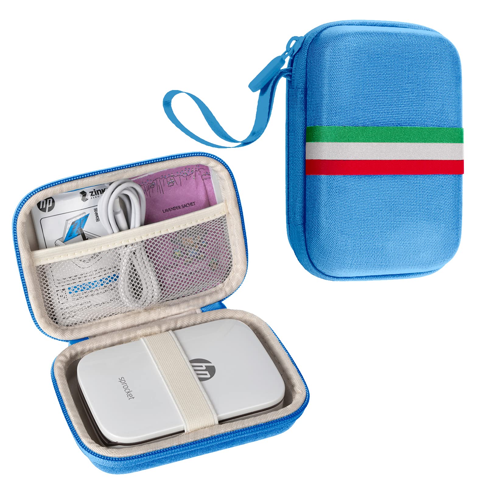 Suonady Durable Carrying Case for HP Sprocket Portable Photo Printer (2nd Edition), Kodak/Canon Ivy & Polaroid Zip Mobile Printers - Compact Protective Storage with Mesh Pocket for 2x3 Photo Paper & Cables - Perfect for Travel, Parties & On-the-Go Printing