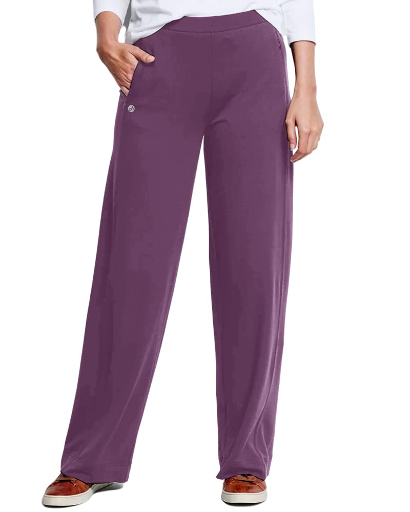 Aurgelmir Women's Straight Leg Sweatpants - Elastic Waist Workout Pants with Pockets, Wide Leg Open Bottom Design for Yoga, Running & Lounge Wear