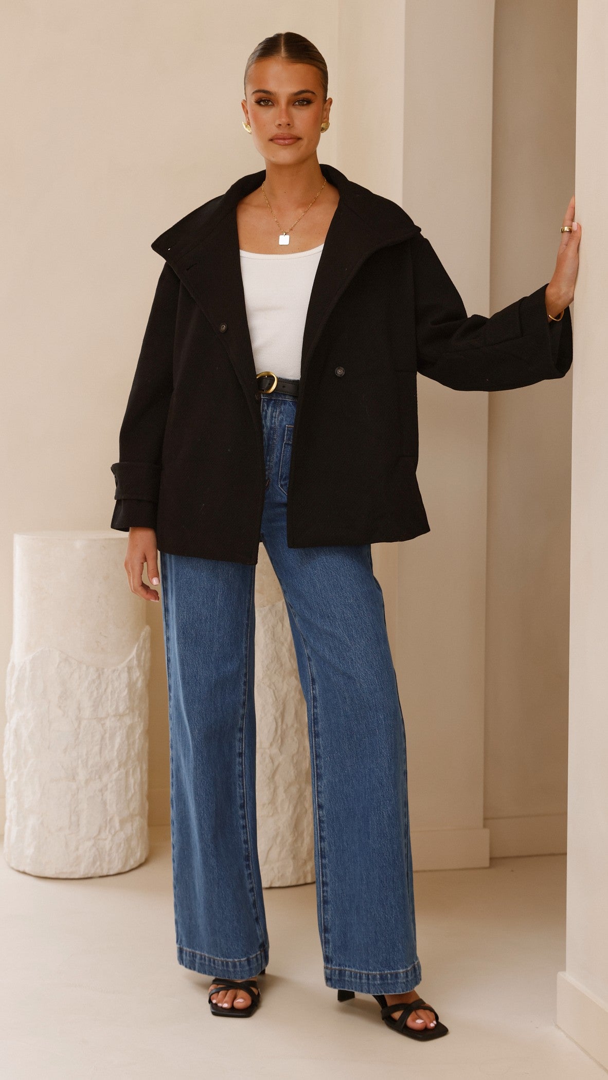 Aria Coat for Women - Stylish Black Winter Jacket with Warm Fleece Lining | Perfect for Outdoor Activities, Travel & Daily Wear