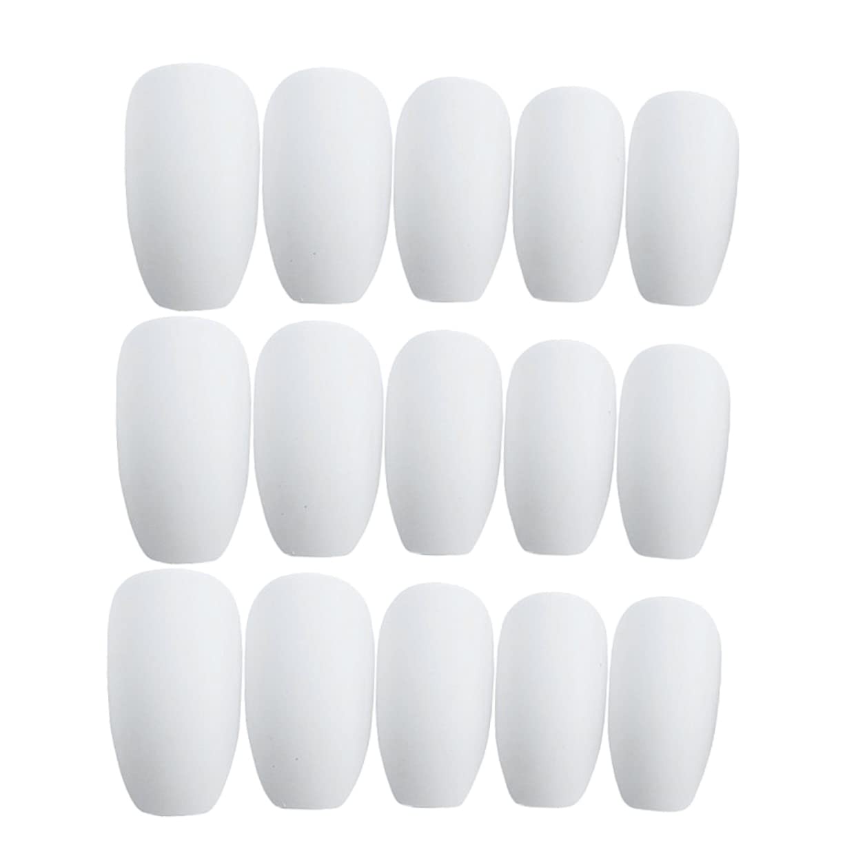 KALLORY 2 Sets White French Manicure Fake Nails - Coffin Shape Acrylic False Nails with Nail Stickers & Decals for Women | Perfect for Parties, Weddings, and Special Occasions