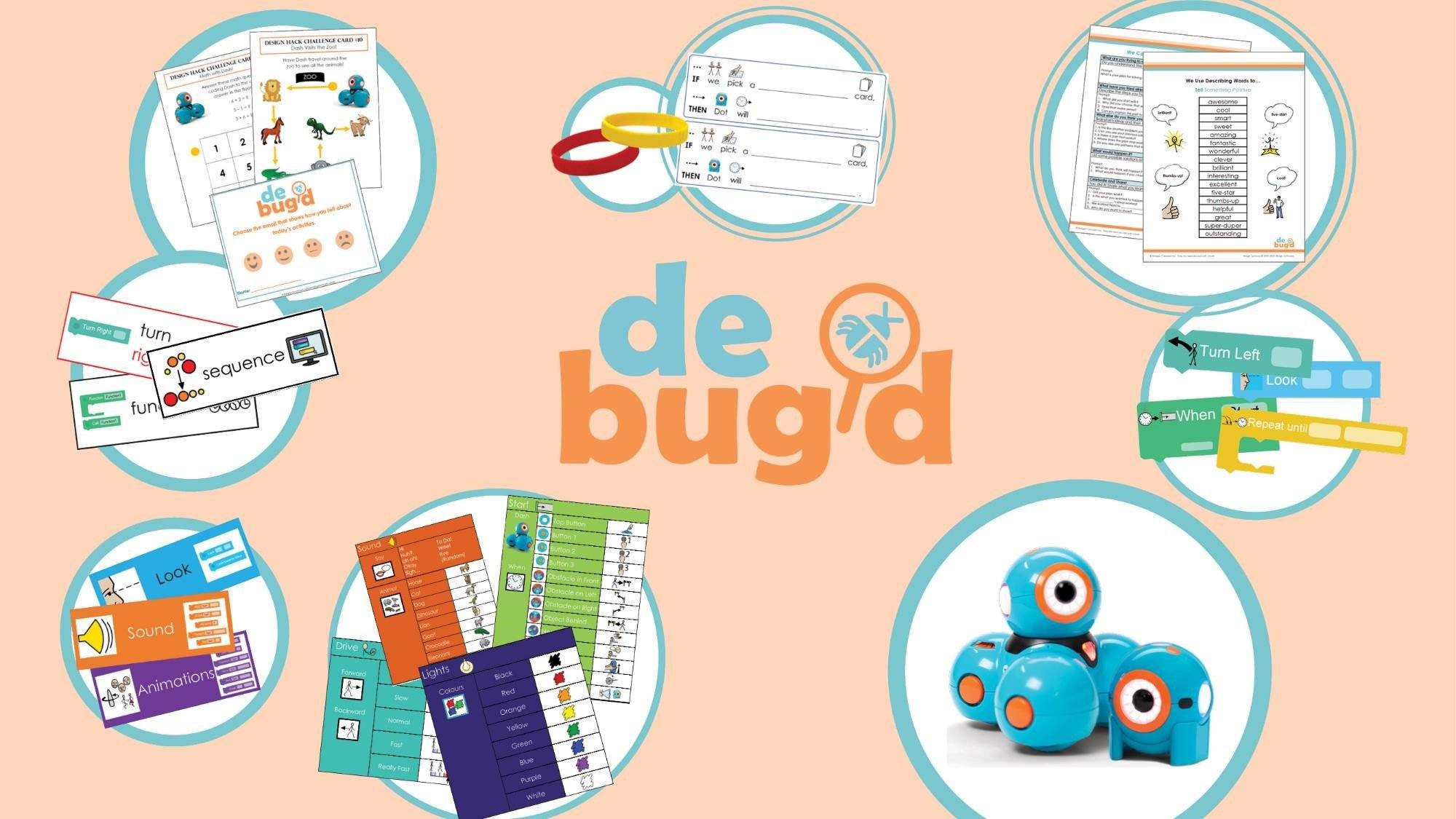 Debug'd Dash and Dot Classroom Package - Educational Coding Robots for Kids | STEM Learning Tools for Schools & Homeschooling | Perfect for Interactive Coding Lessons & Group Activities