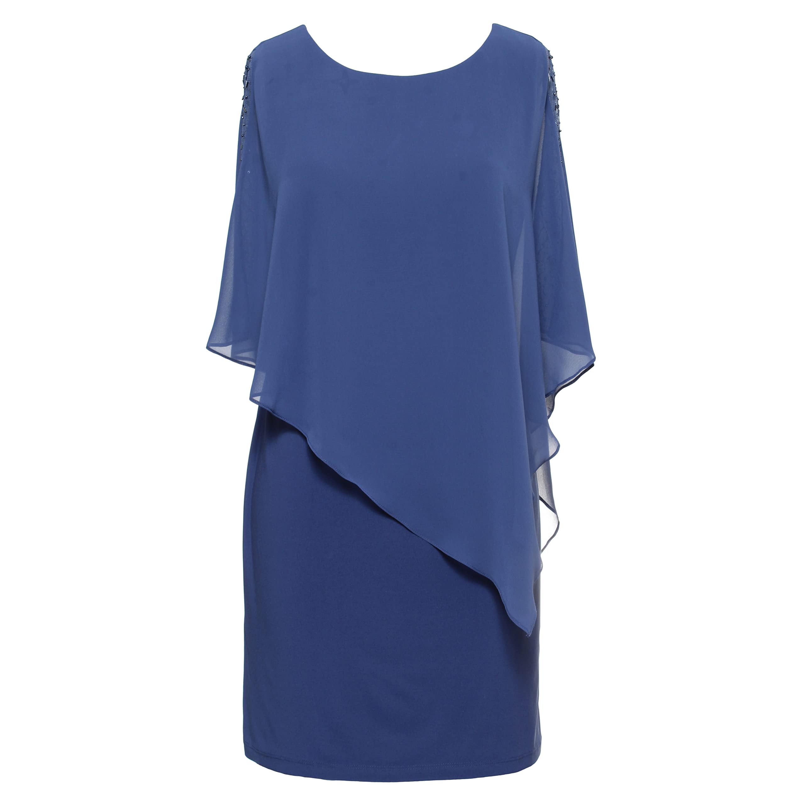 S.L. Fashions Women's Elegant One Piece Caplet Dress - Perfect for Cocktail Parties, Weddings & Formal Occasions