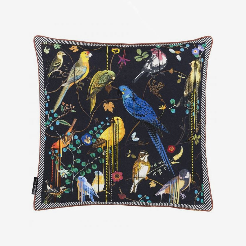 Christian Lacroix Birds Sinfonia Decorative Throw Pillow Cover - Luxury Bohemian Home Decor for Living Room, Bedroom & Sofa