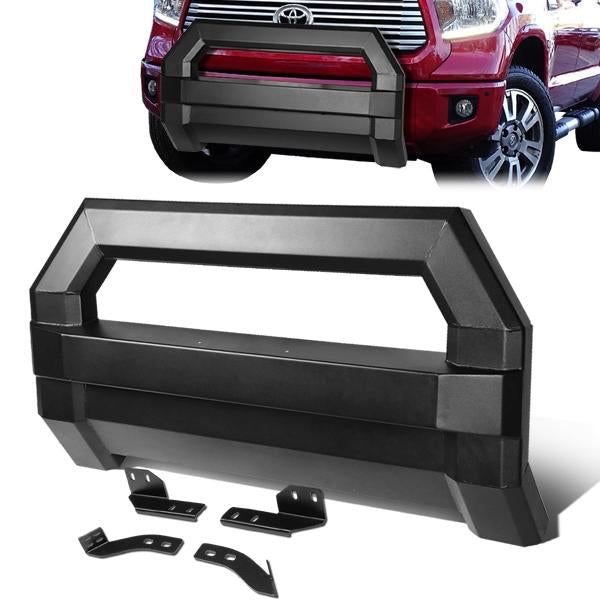 07-18 Toyota Tundra Bull Bar with License Plate Relocation Kit - Heavy Duty Square Tube Style Grille Guard for Off-Road Protection & Truck Customization