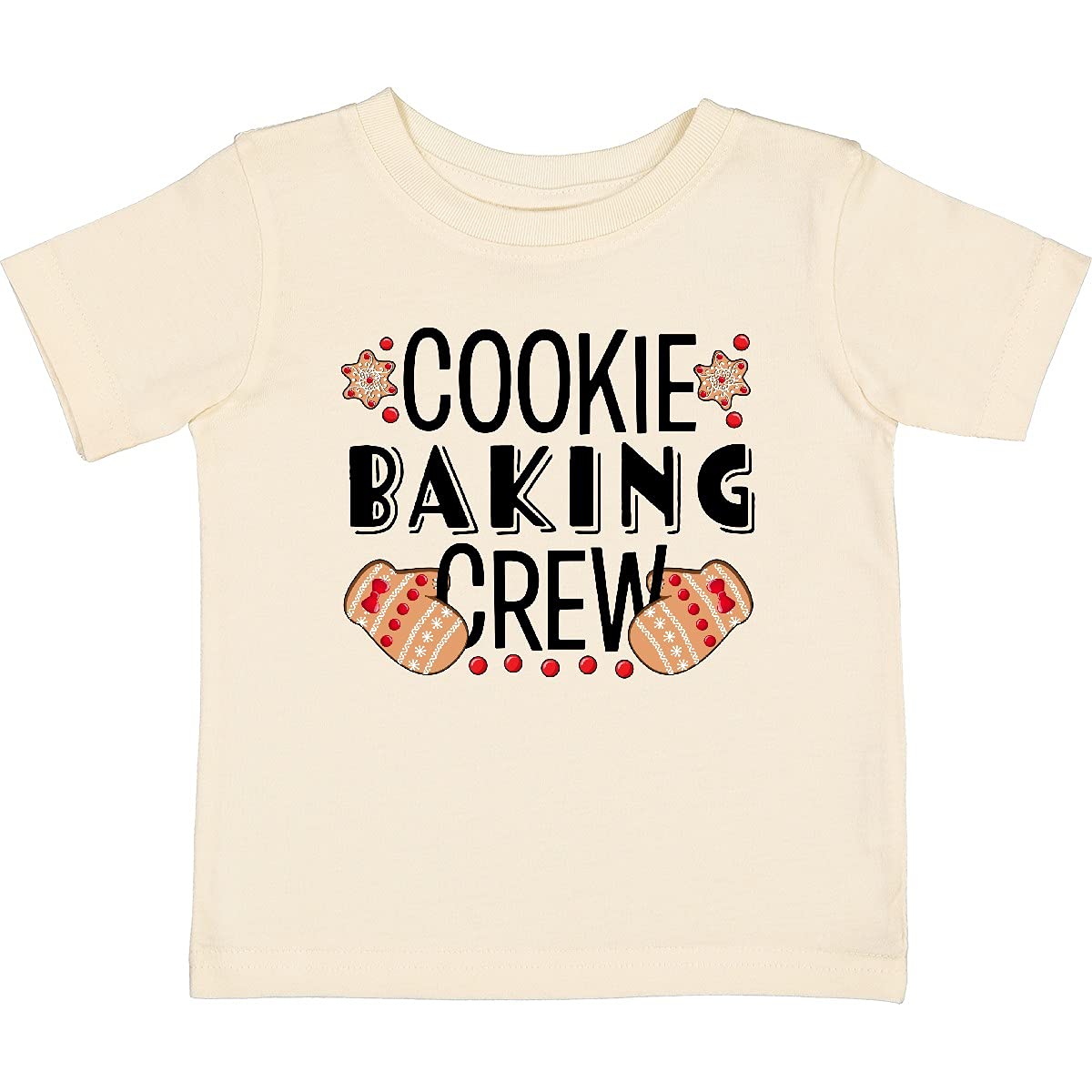 Inktastic Christmas Cookie Baking Crew with Oven Mitts Baby T-Shirt - Cute Holiday Outfit for Baking & Family Gatherings