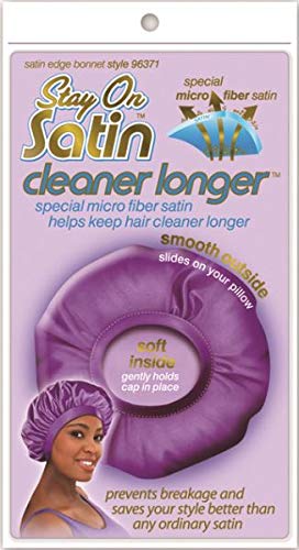 Stay On Cap Cleaner Longer Edge Bonnet - Pack of 6 | Durable Microfiber Hair Bonnets for Night Protection & Styling | Perfect for Curly, Natural, Braided & Weave Hair Care