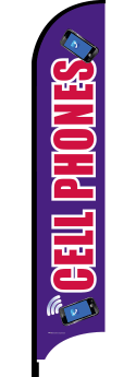 Custom Feather Flag Banner for Cell Phones - Lightweight & Durable Advertising Flags for Retail Stores, Car Dealerships & Outdoor Events