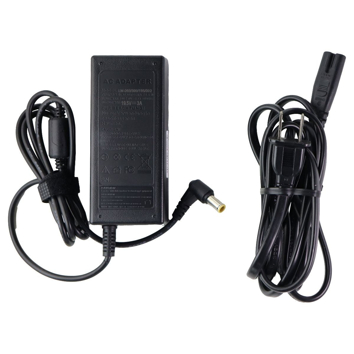 19.5V 3A AC Adapter Wall Charger Power Supply - Compatible with Laptops & Electronics - Fast Charging & Reliable Power (Model: LW 060/300/195/002) - Perfect for Home, Office & Travel Use