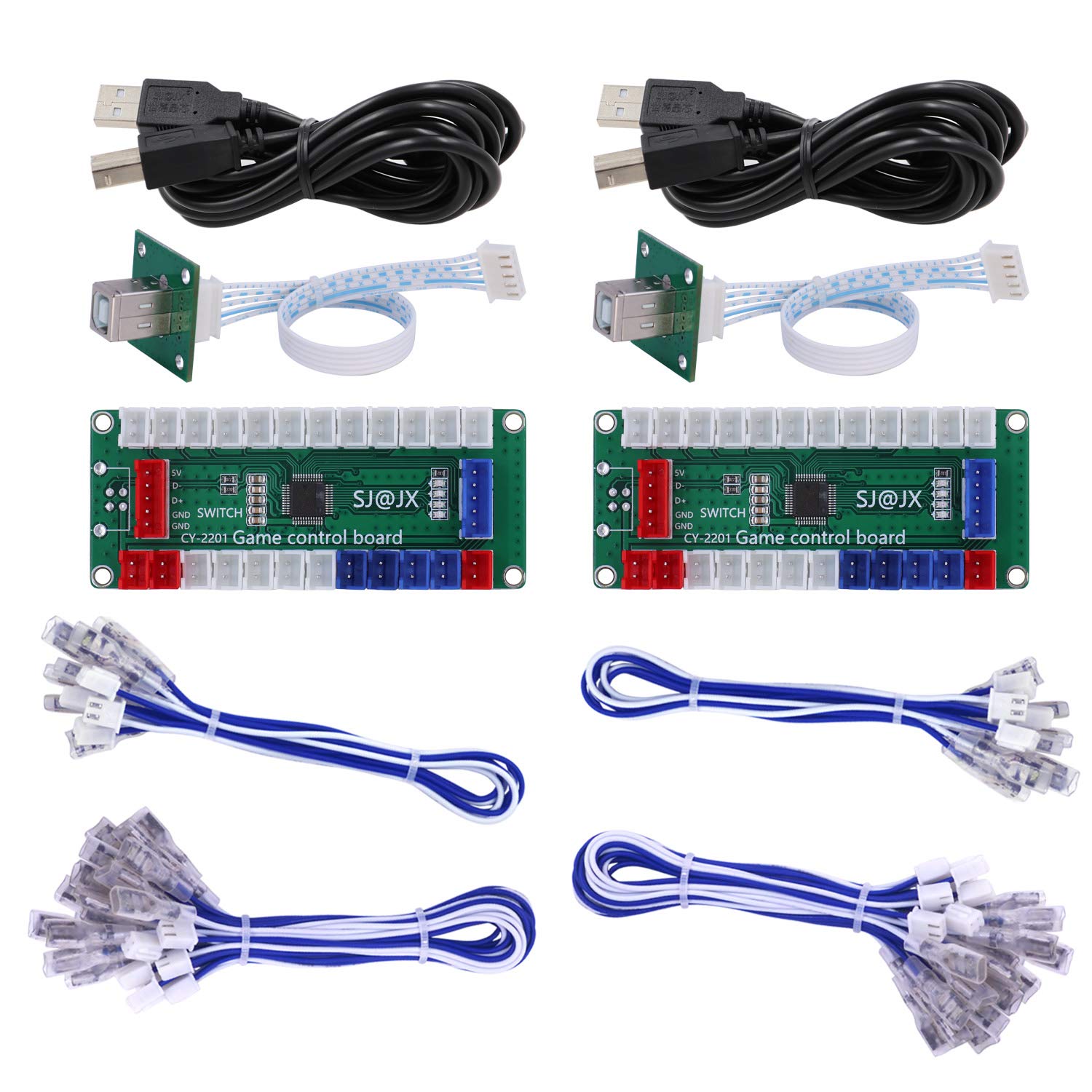 Zero Delay USB Arcade Encoder for Switch, PC, PS3 - 2 Player Gaming
