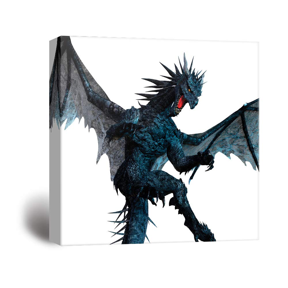 Wall26 Dragon Wings Canvas Wall Art - 24x24 Inches Giclee Painting for Bedroom, Living Room, and Home Decoration