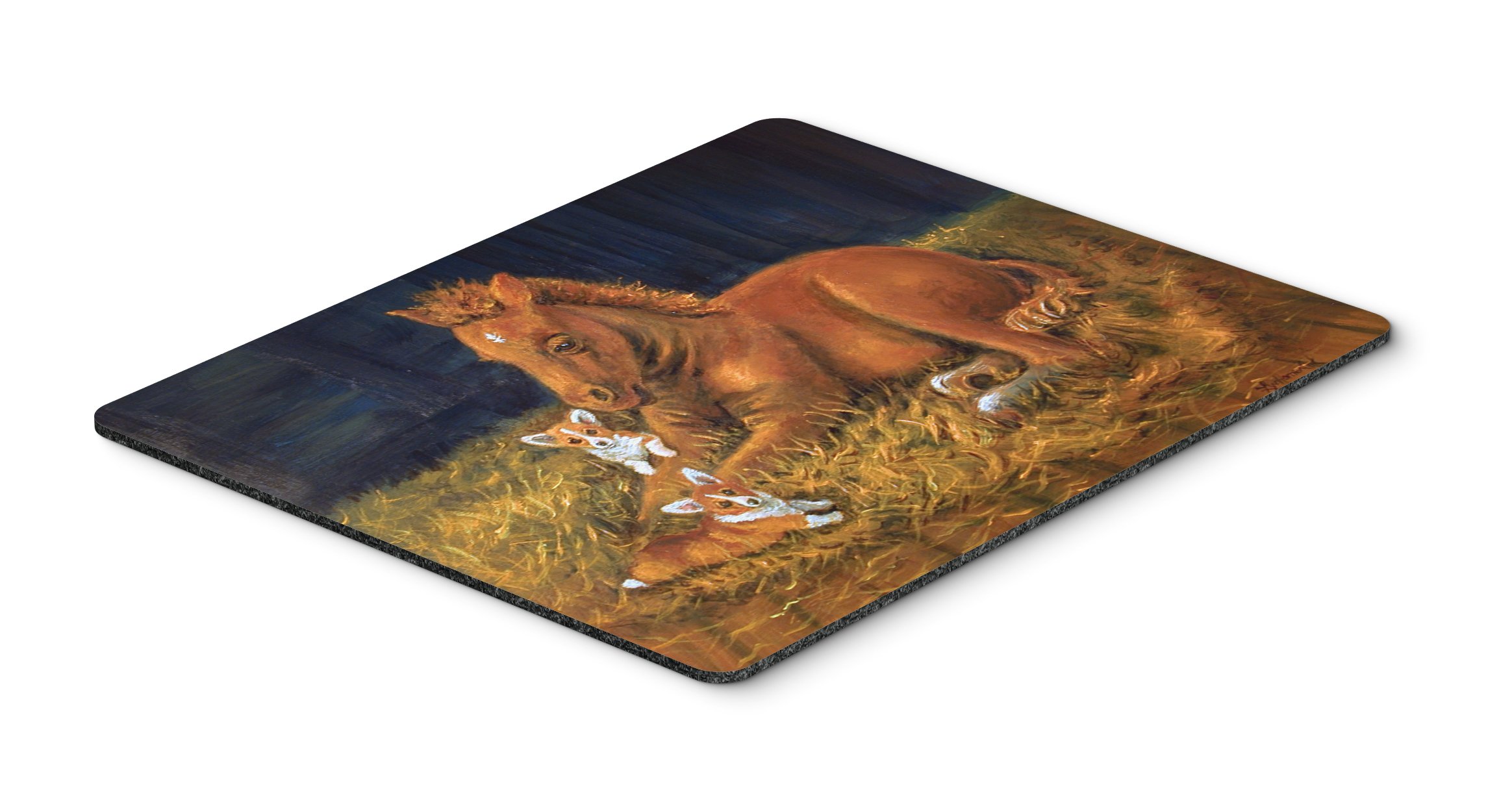 Caroline's Treasures 7329MP Corgi Sunrise with Colt Mouse Pad - Large Washable Non-Slip Desk Mat for Home Office, Gaming & Computer Work | Perfect for Laptop Users & Workspace Decor