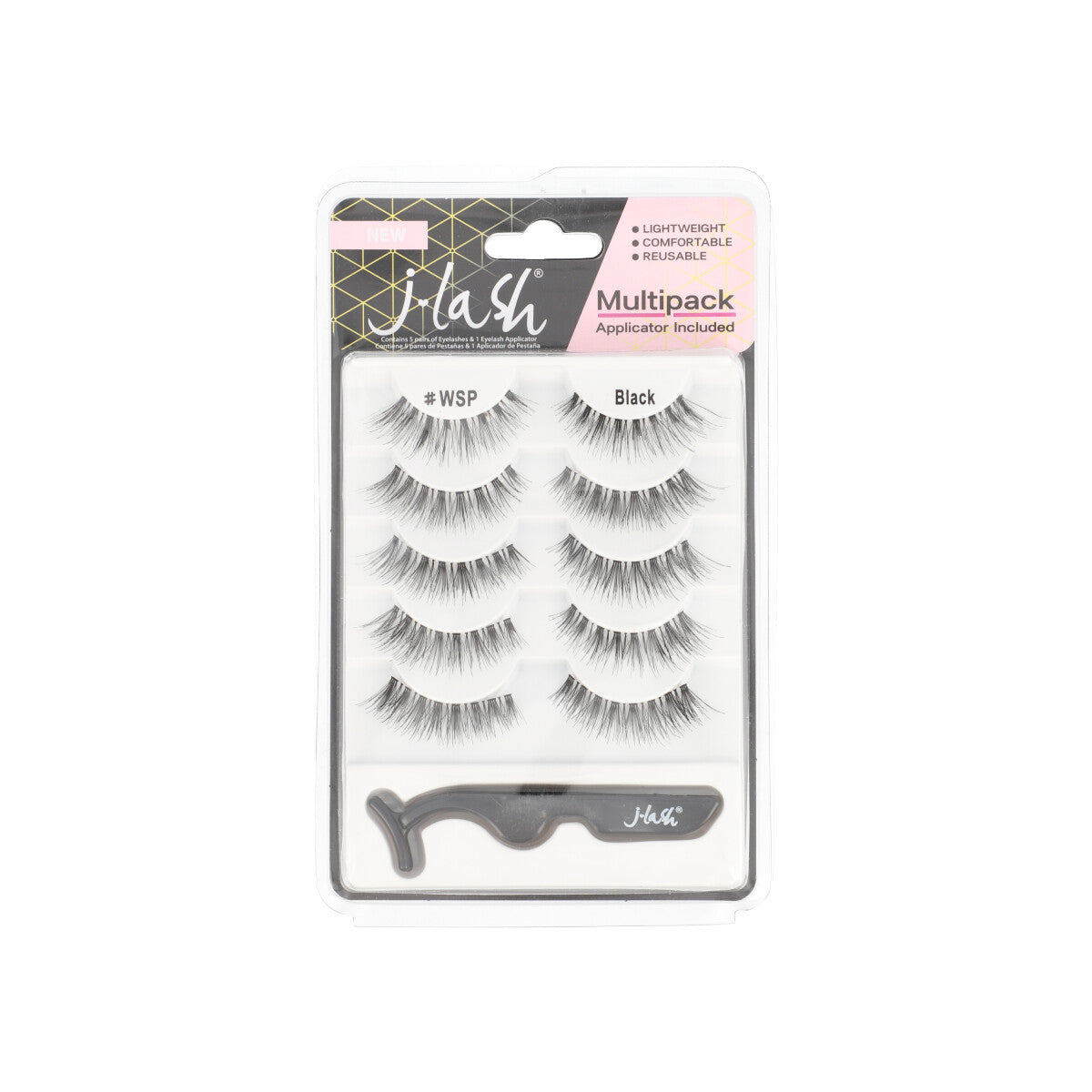 J WSP Multipack False Eyelashes with Applicator – Natural & Dramatic Styles for Everyday Wear, Parties & Special Occasions