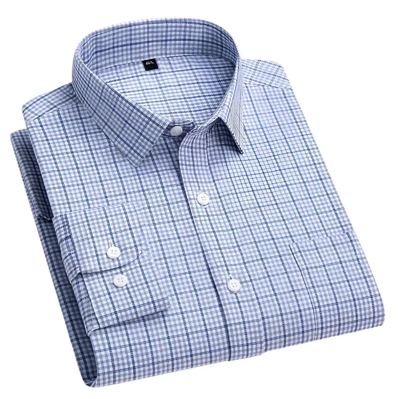 Men's Cotton Checkered Shirt - Casual Plaid Button Down for Men | Perfect for Outdoor Activities, Work & Everyday Wear