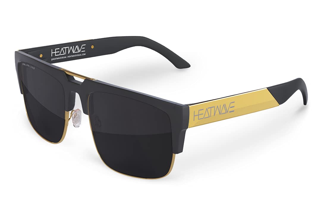 Heat Wave Visual Interceptor Polarized Sunglasses for Men & Women - UV400 Protection, Stylish Aviator Design - Perfect for Driving, Running, and Outdoor Activities