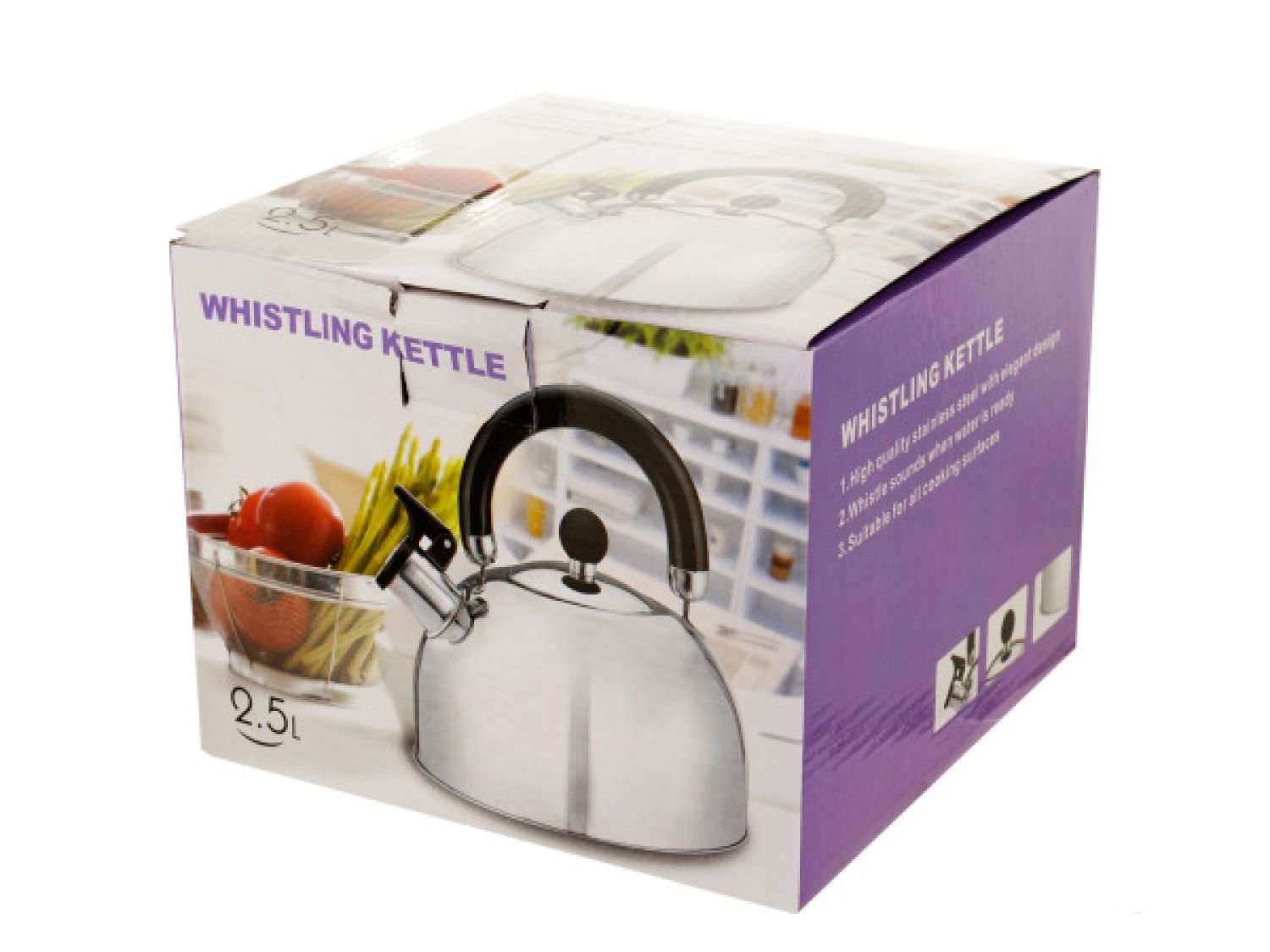 Premium Stainless Steel Whistling Tea Kettle Set of 3 - Fast Boiling, Durable & Safe for Stovetop - Perfect for Tea, Coffee & Hot Water in Kitchen, Dining & Camping