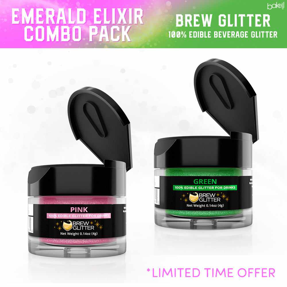 Emerald Elixir Brew Glitter Bundle - Premium Cosmetic Glitter for DIY Crafts, Makeup & Nail Art | Perfect for Festival Looks, Body Art & Creative Projects