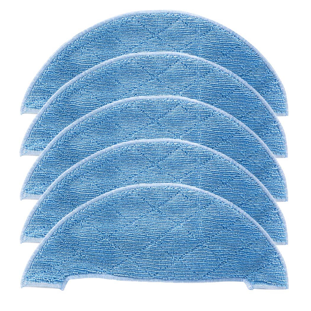 5-Pack Replacement Mop Cloths for Polaris PVCR 0930 SmartGo Robotic Vacuum Cleaner - Microfiber Cleaning Pads for Hardwood Floors & Tile Surfaces - Perfect for Daily Mopping & Deep Cleaning