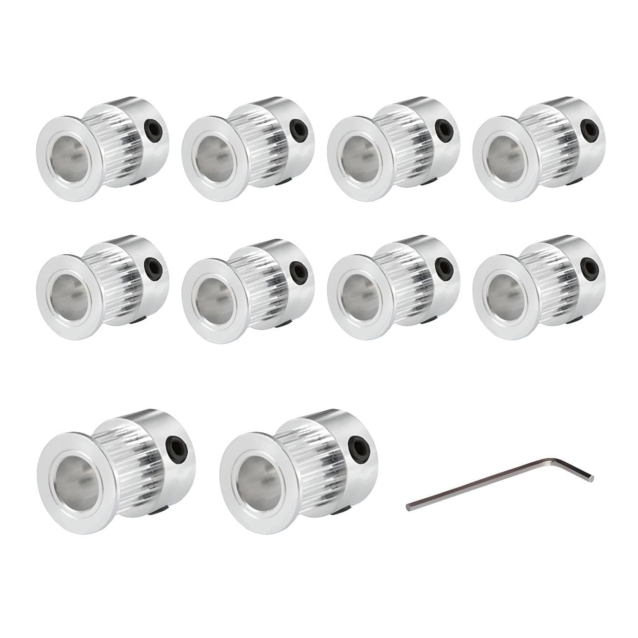 20 Teeth GT2 Pulley 8mm Bore for 3D Printer - Compatible with 9mm/10mm Width GT2 Timing Belts (10pcs) - Perfect for CNC Machines, Robotics, and DIY 3D Printing Projects